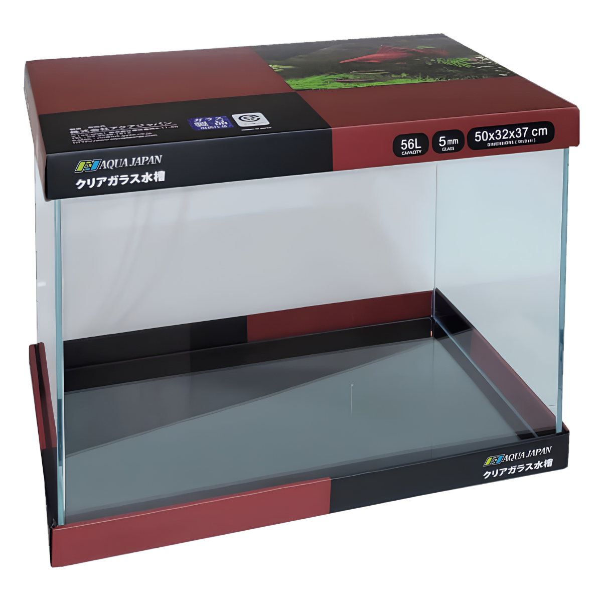 Aqua Japan Rimless Starfire Glass 15 Gallon Aquarium 