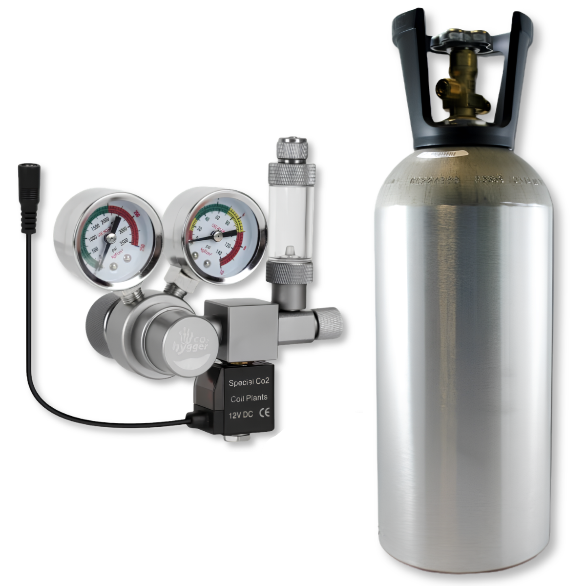 CO2 Cylinder/CO2 Regulator/Valve & Solenoid Package - 10lb