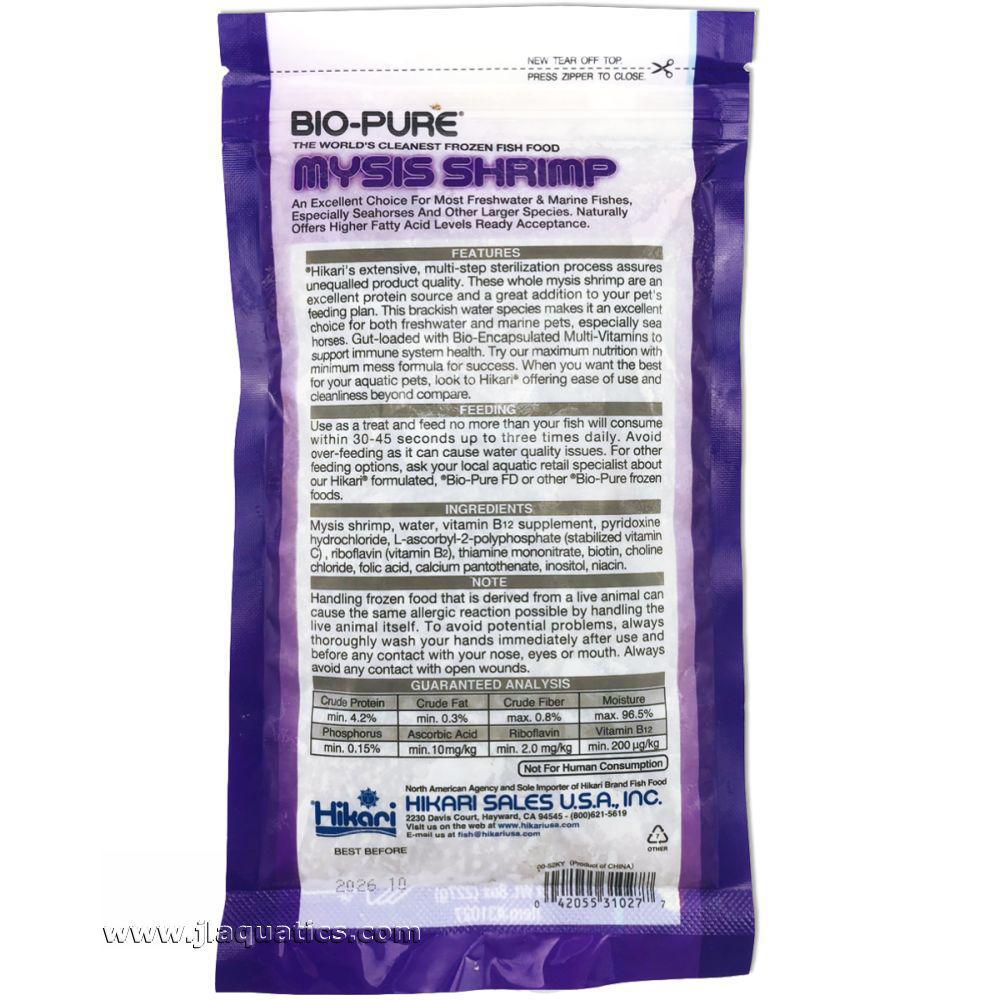 Hikari Frozen Mysis Shrimp - 8oz Flat features and ingredients