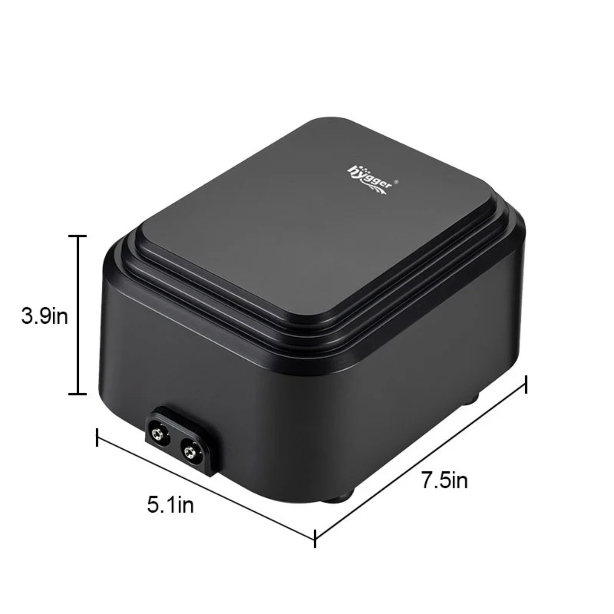 Hygger Adjustable Flow Air Pump - 10 Watt dimensions 