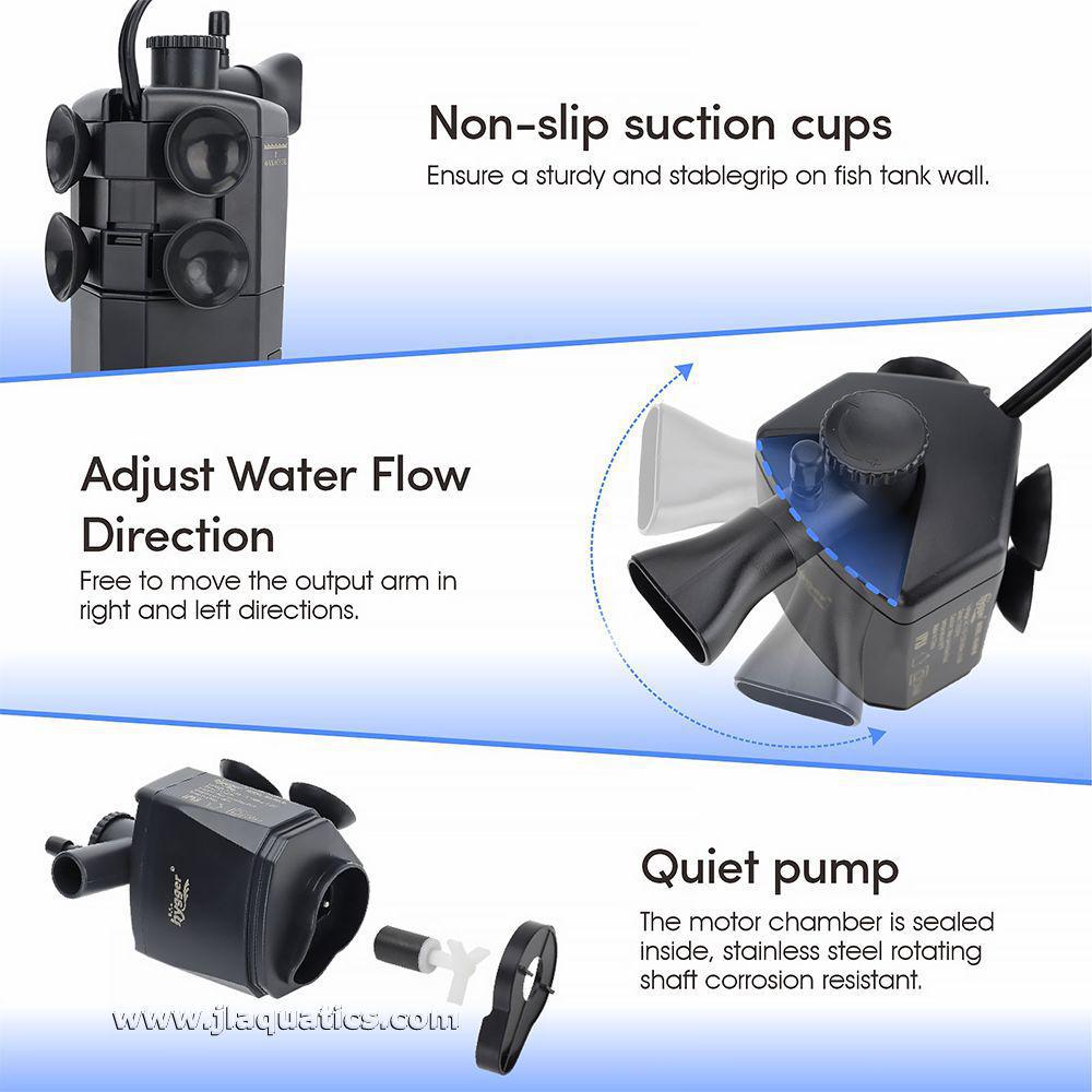 Small Hygger Internal Aquarium Filter different features 