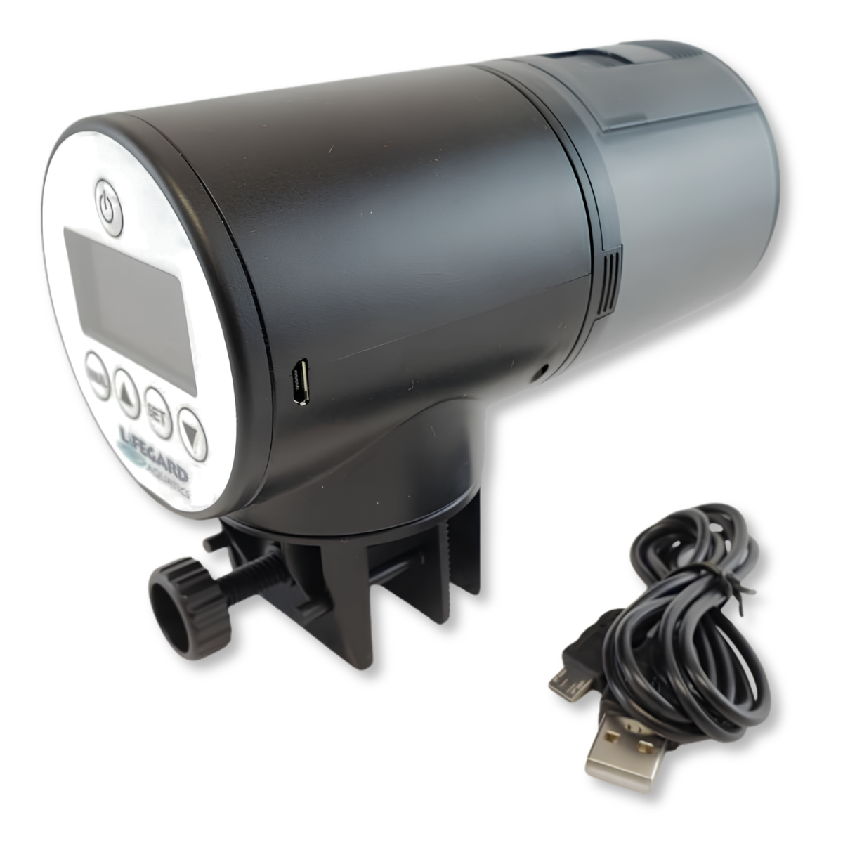 Lifegard Aquatics Intelli-Feed Fish Feeder with connection cord