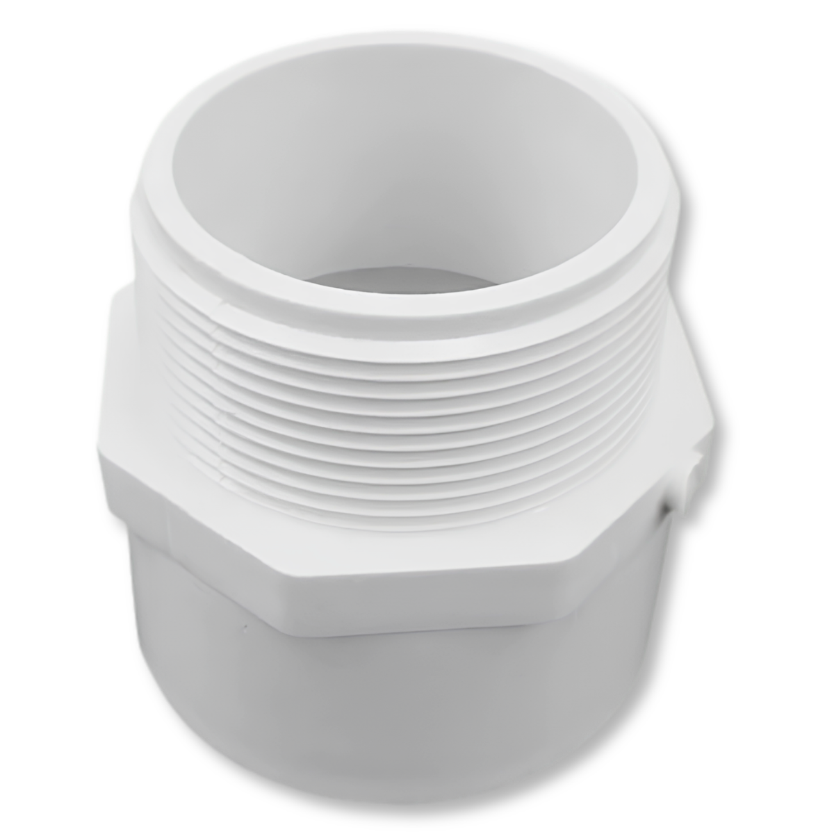 Schedule 40 PVC Male Adapter (MIP x Slip) - 3/4 Inch alternate angle for tank plumbing