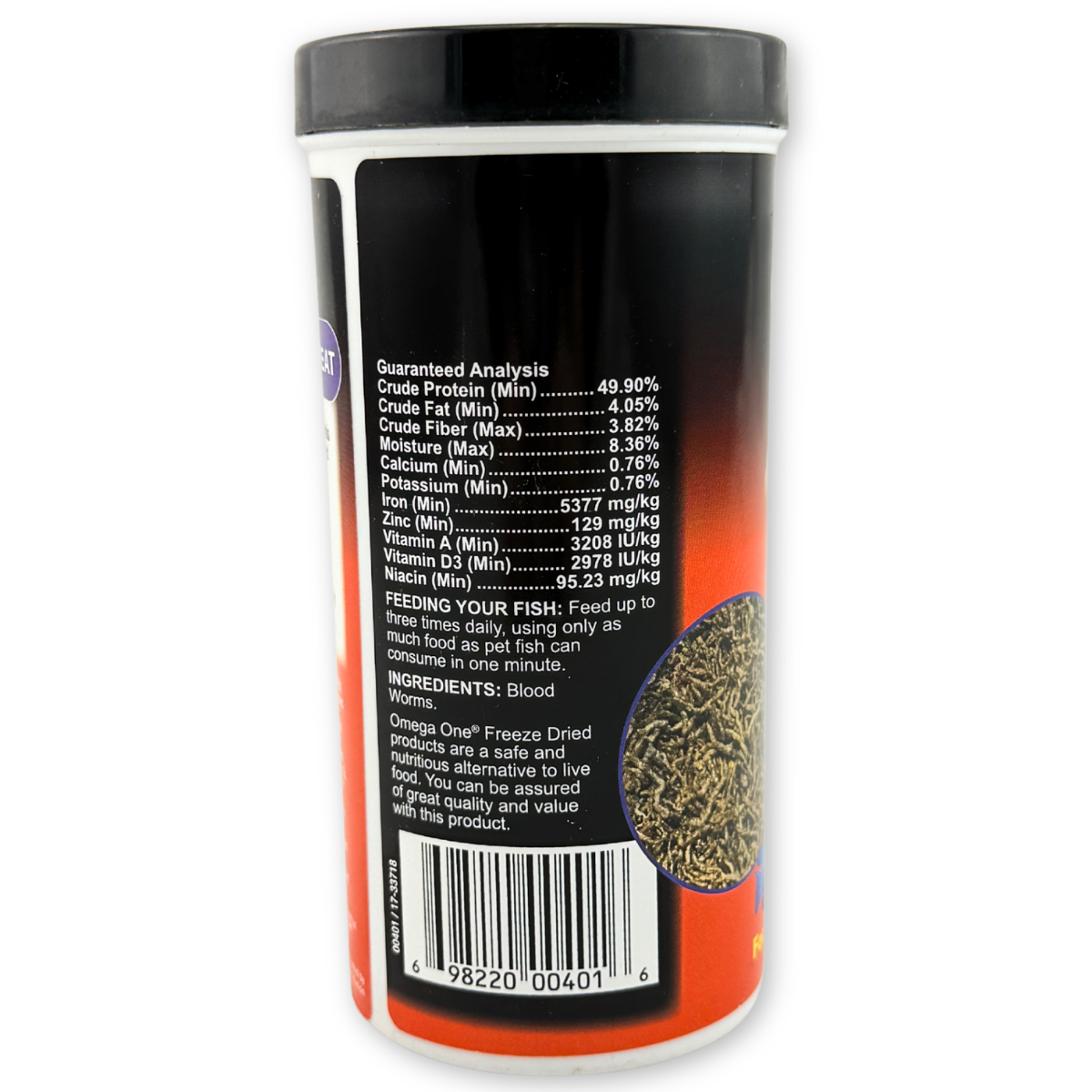 Omega One Freeze Dried Bloodworms ingredients and nutrition
