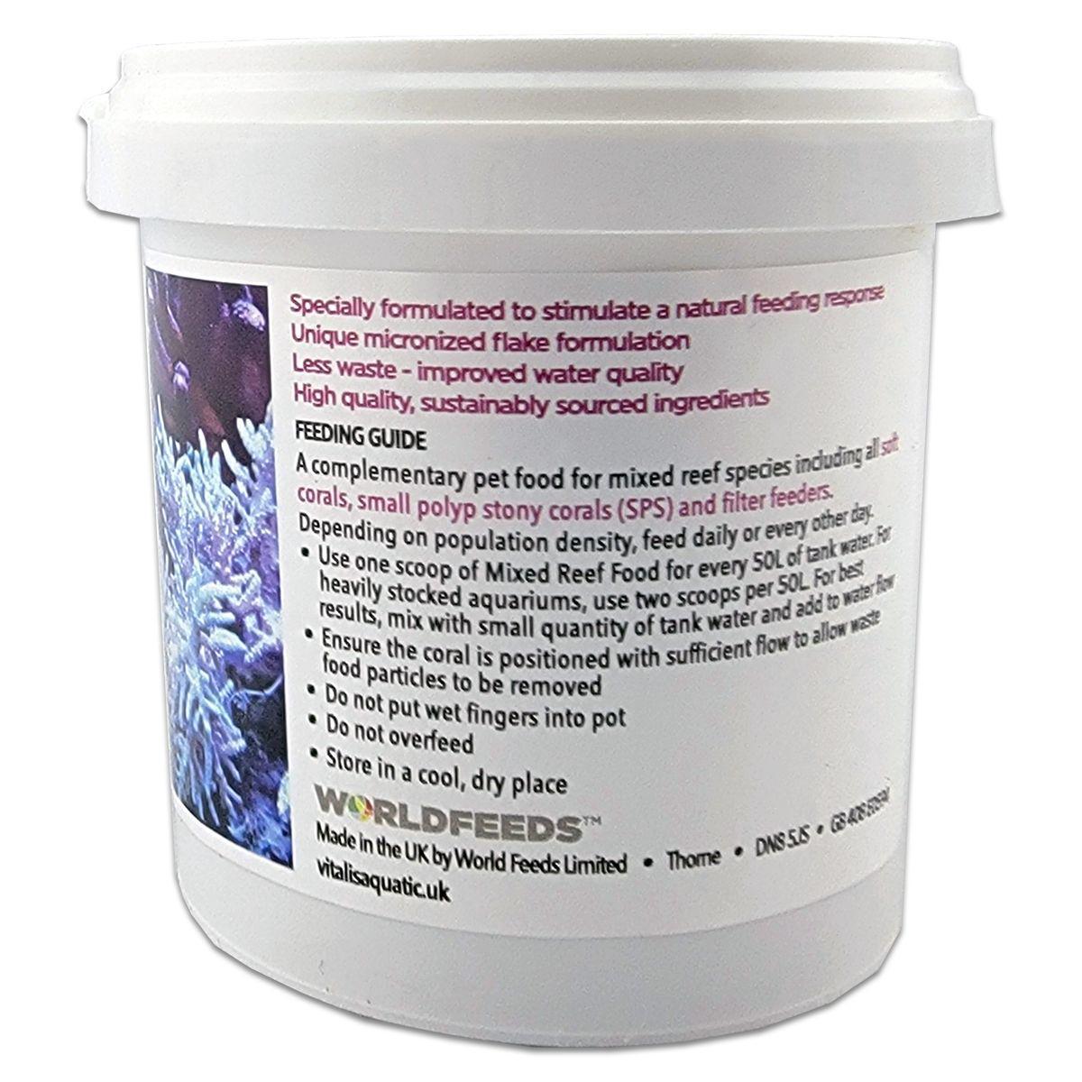 Vitalis Mixed Reef Food coral feeding guide for best results in a reef aquarium.