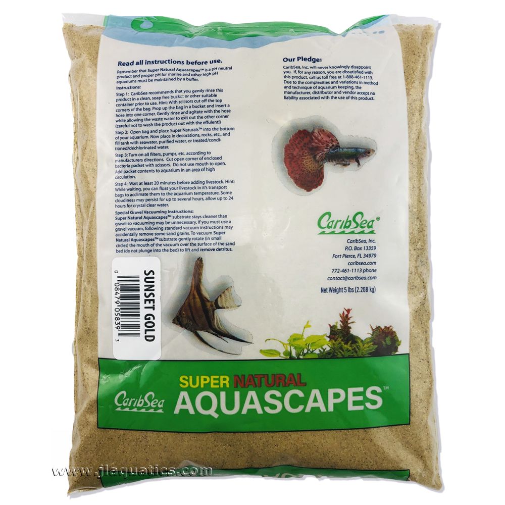Caribsea Sunset Gold Aquarium Sand instructions for use