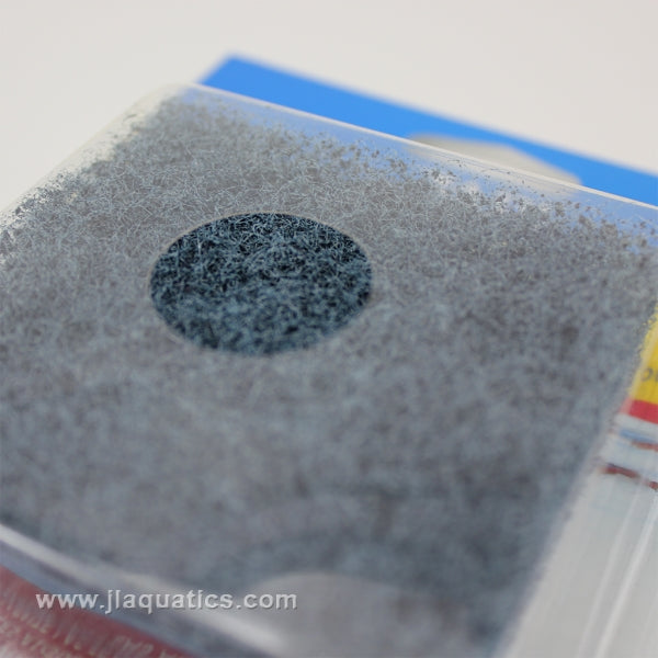Doc Wellfish's Hand Held Algae Pad - Glass close-up of scrubbing pad for cleaning aquaurium algae