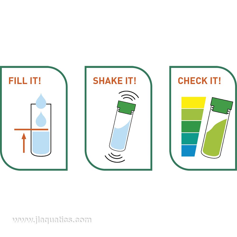 Dennerle CO2 Quick Test steps showing how to test for CO2 in your aquarium