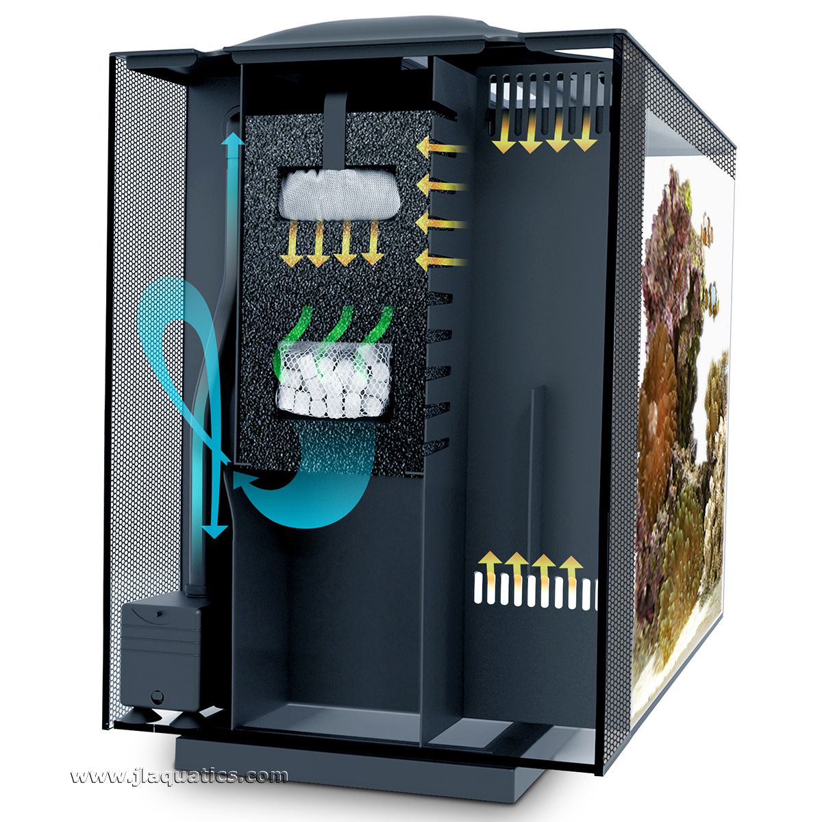 Fluval Spec Aquarium Kit - 16 Gallon Black built in filtration system