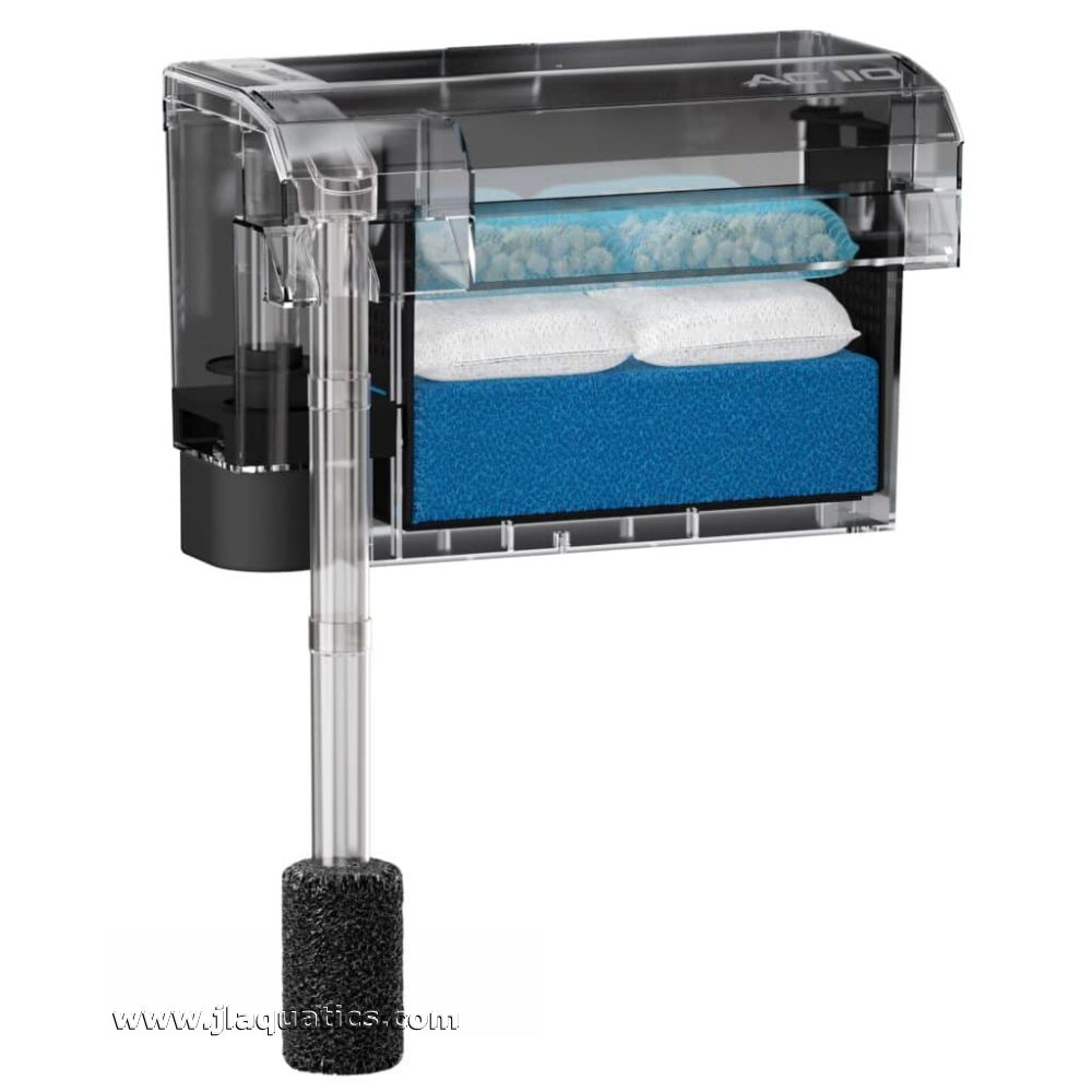 Fluval AquaClear 110 Power Filter cut-away front view of this aquarium water filter.