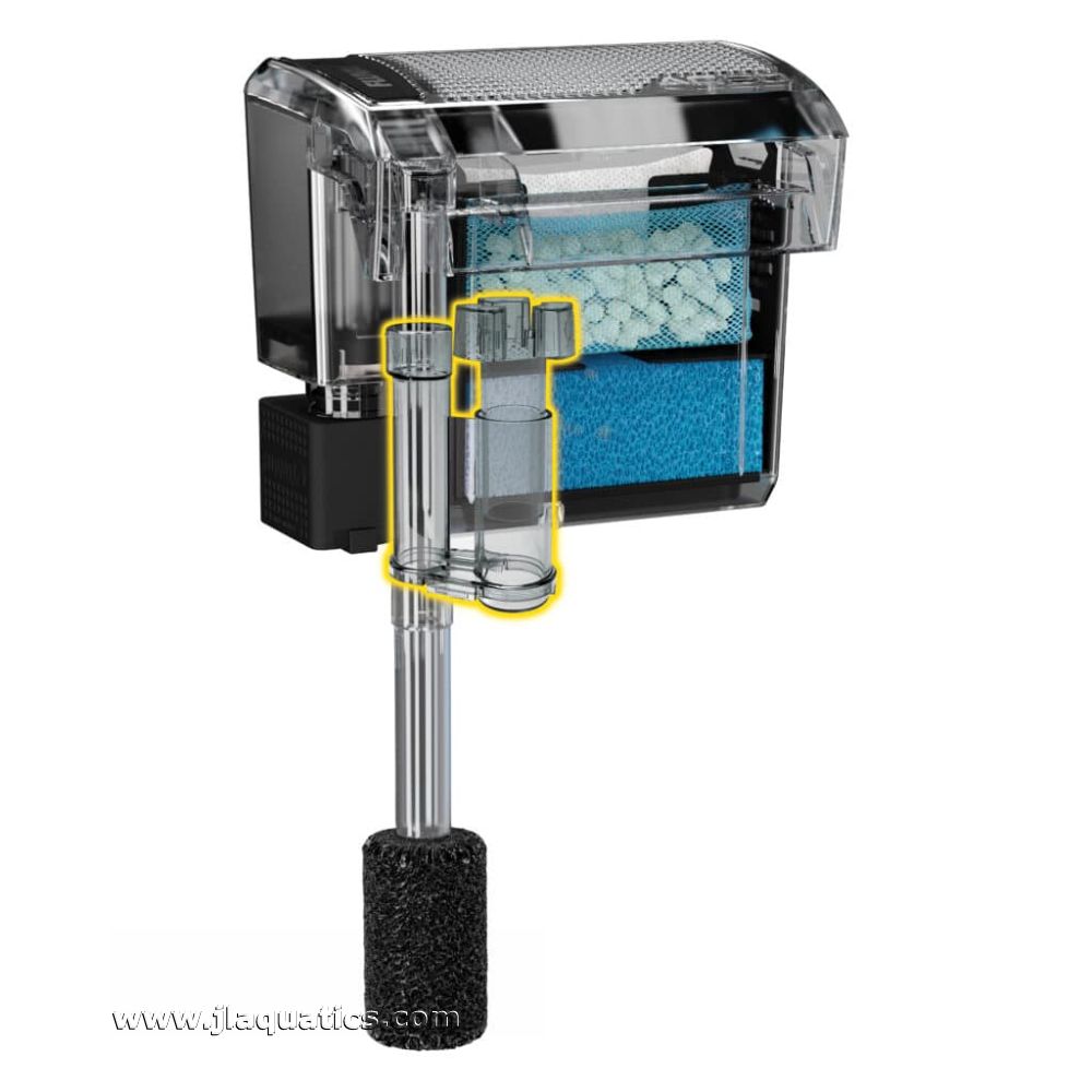 Where the Fluval AquaClear AC70/110 Surface Skimmer is located on your aquarium water filter.