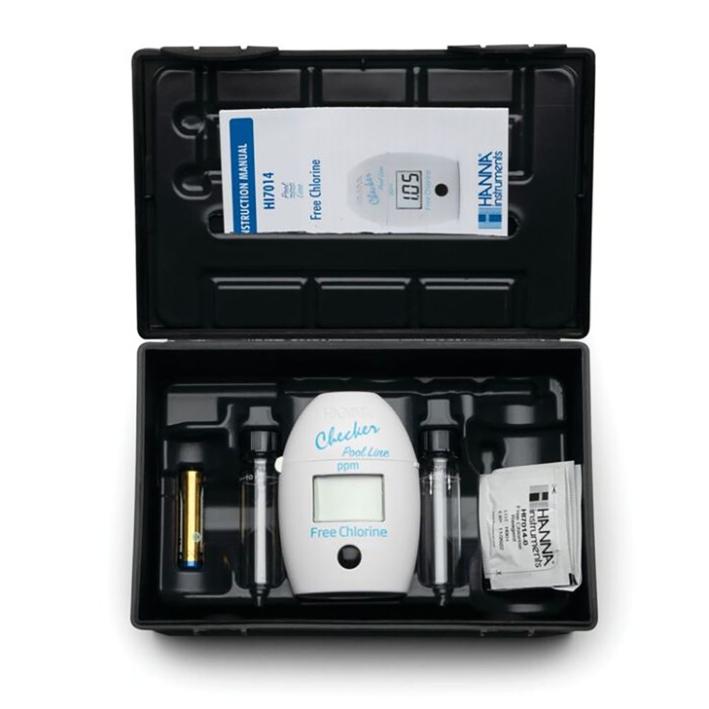 Hanna Free Chlorine Checker - HI701 complete contents of what you get.