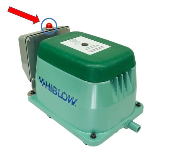 Hiblow Alarm Lamp Lens Replacement - Red attached to the alarm.