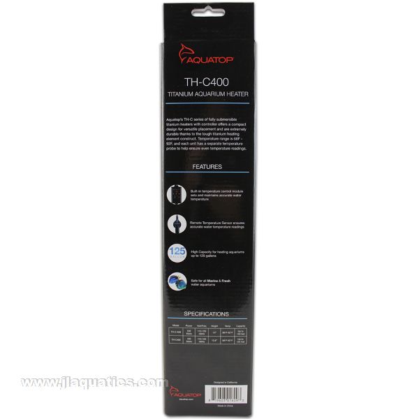 Aquatop 400W Titanium Heater - THC400 specifications and features
