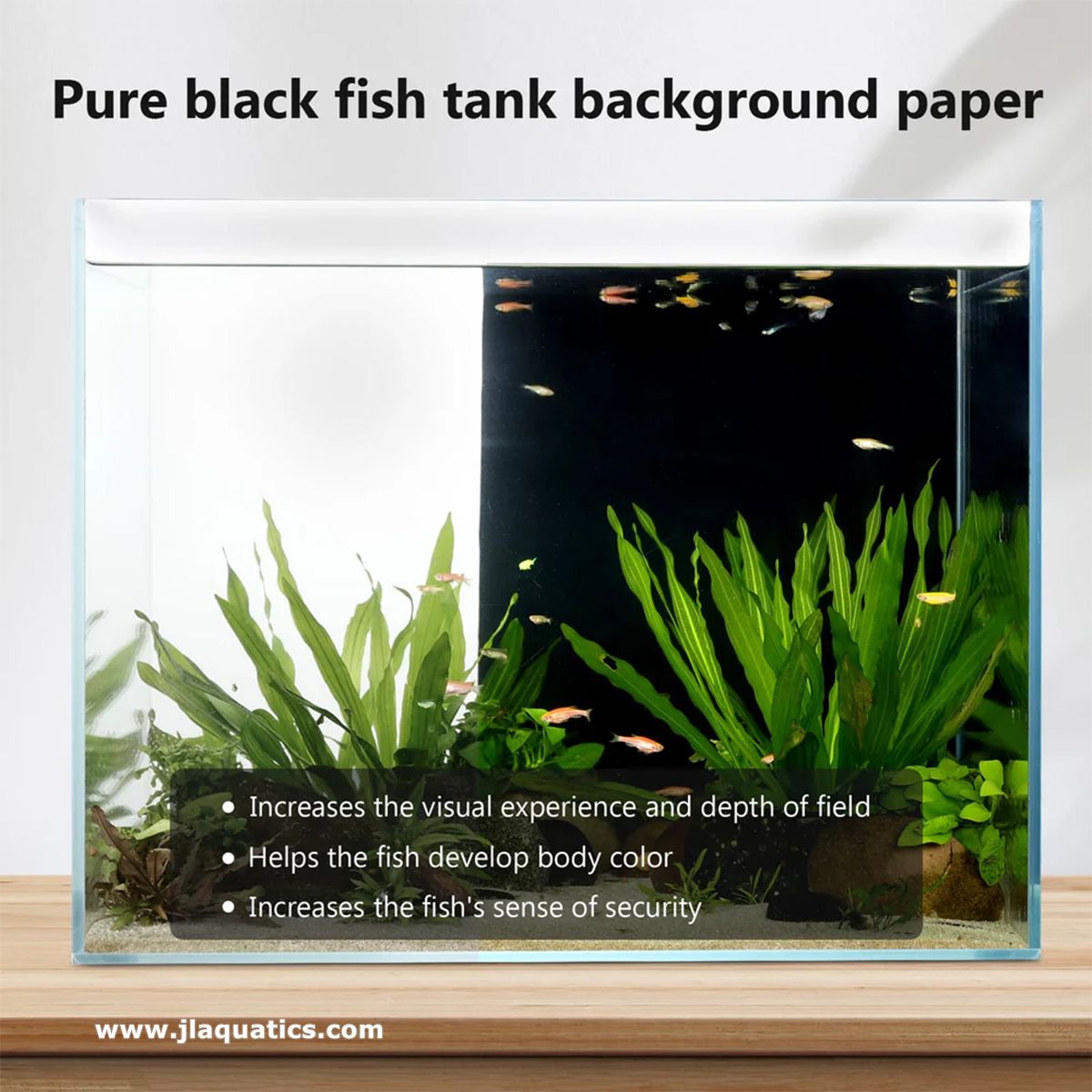 Hygger Electrostatic Aquarium Background features and benefits of a black colored background