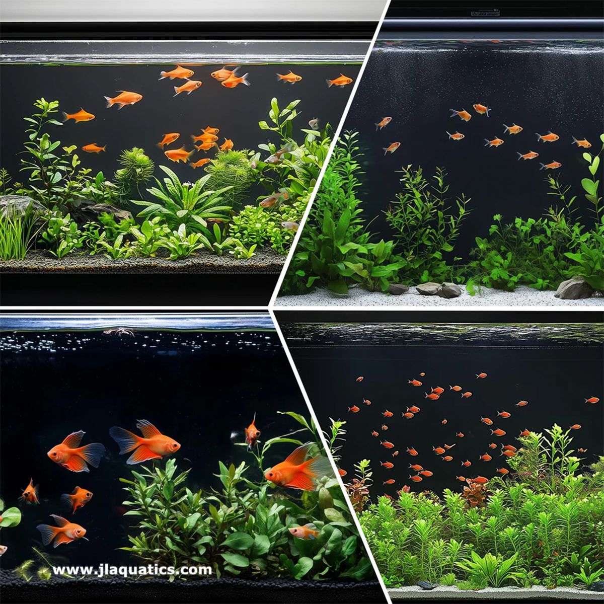 Hygger Electrostatic Aquarium Background installed in full tank 