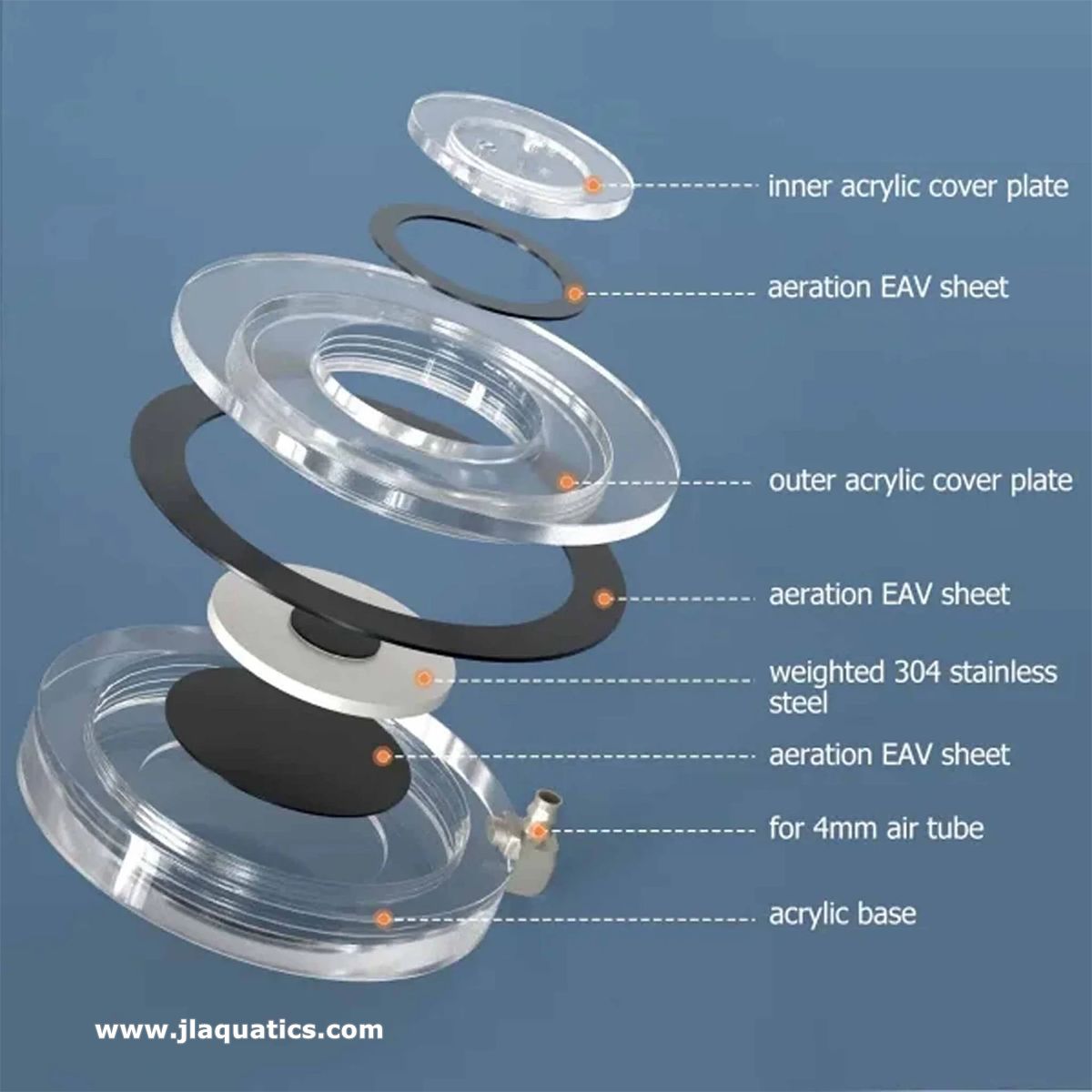 Hygger Invisible Aquarium Air Stone product parts visual