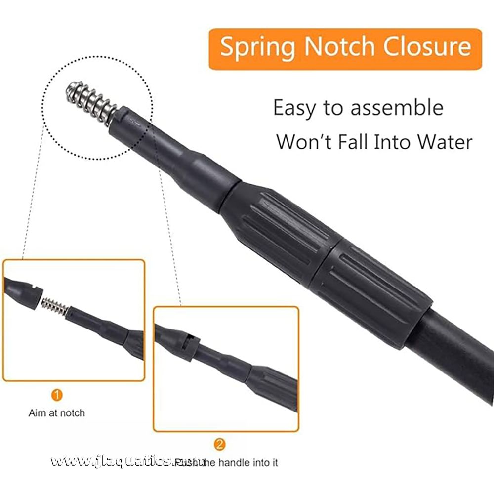 Hygger 6-in-1 Aquarium Cleaning Tool Kit is easy to assembly and won't fall into the aquarium water.