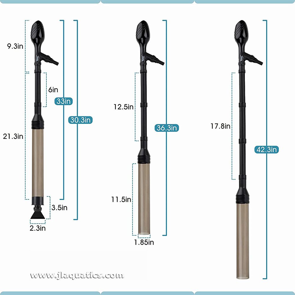 Hygger Gravel Vacuum  length of cleaner and how it's suitable for multiple applications
