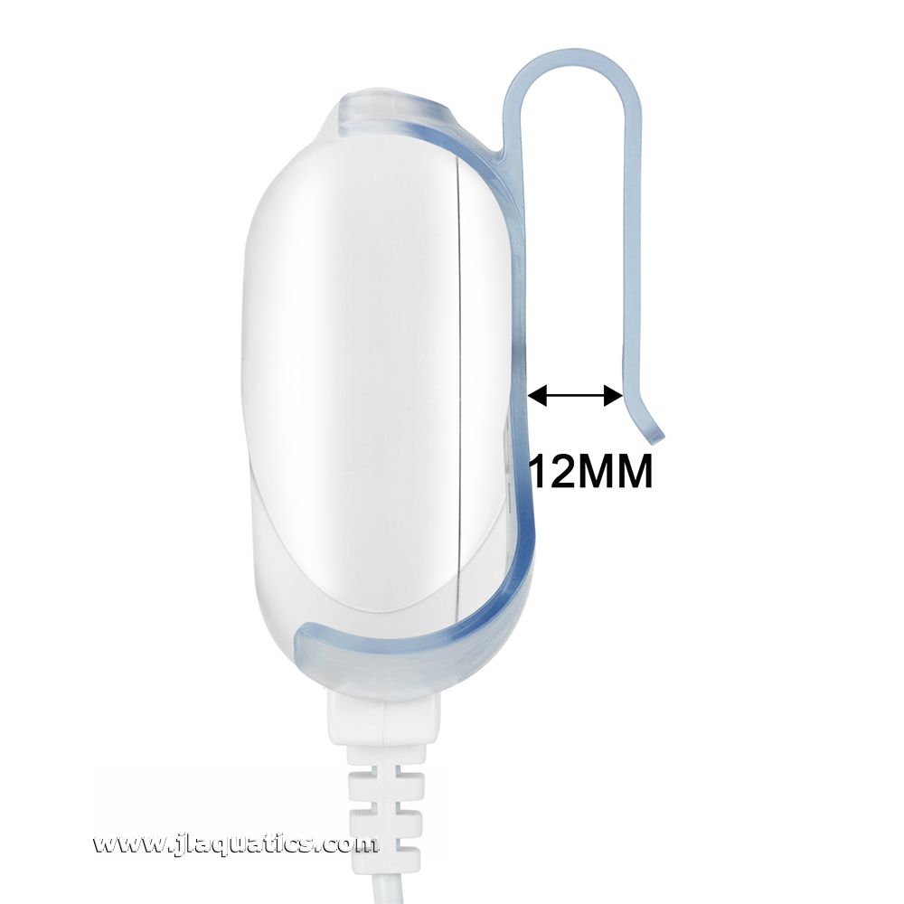 Hygger Piezoelectric Ceramic Air Pump easily clips onto the side of an aquarium or sump.