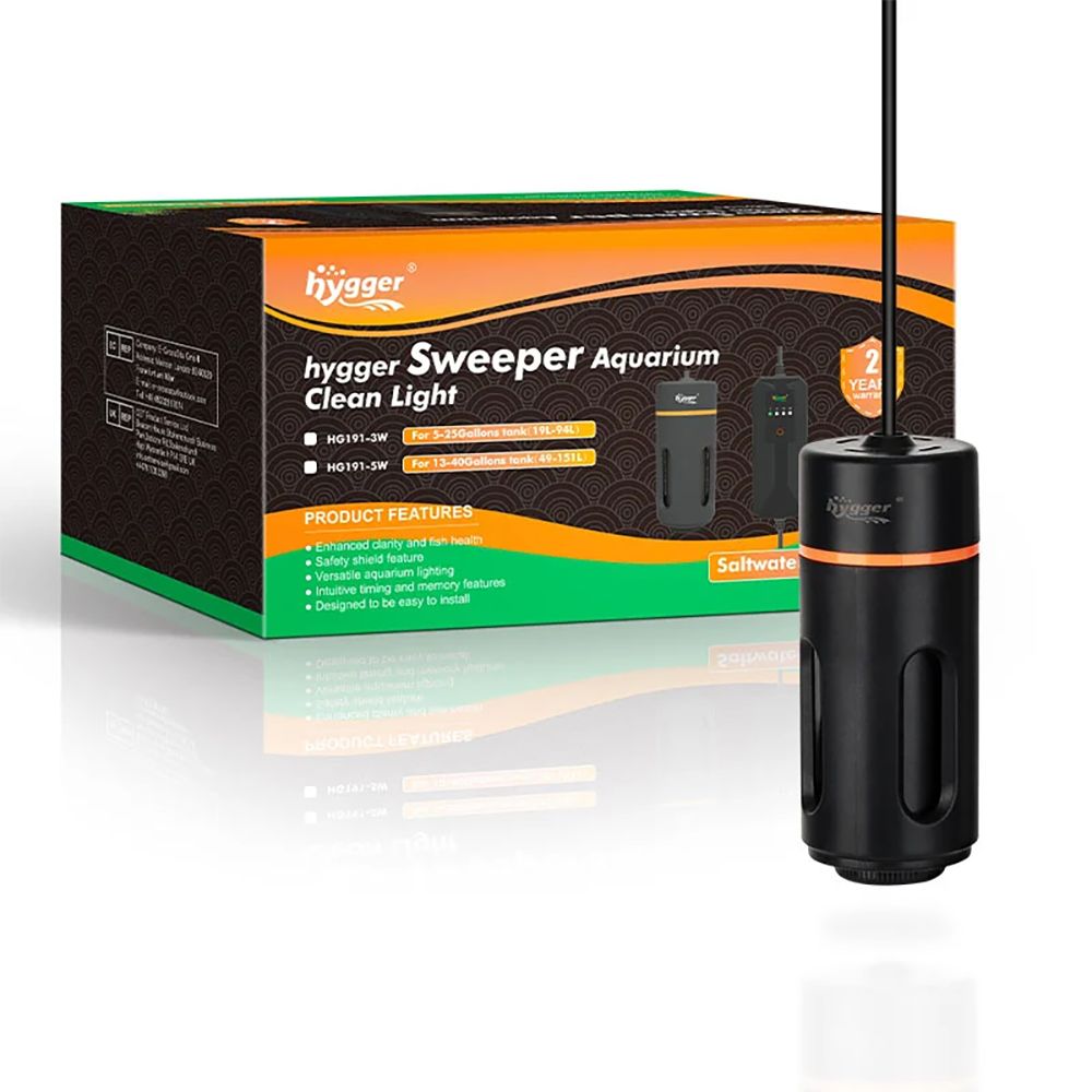 Hygger Sweeper Aquarium Clean Light - 5 Watt in retail packaging