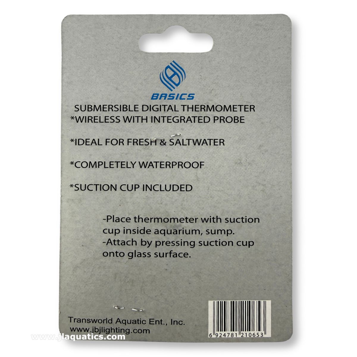 JBJ Digi-Temp Submersible Thermometer features and instructions
