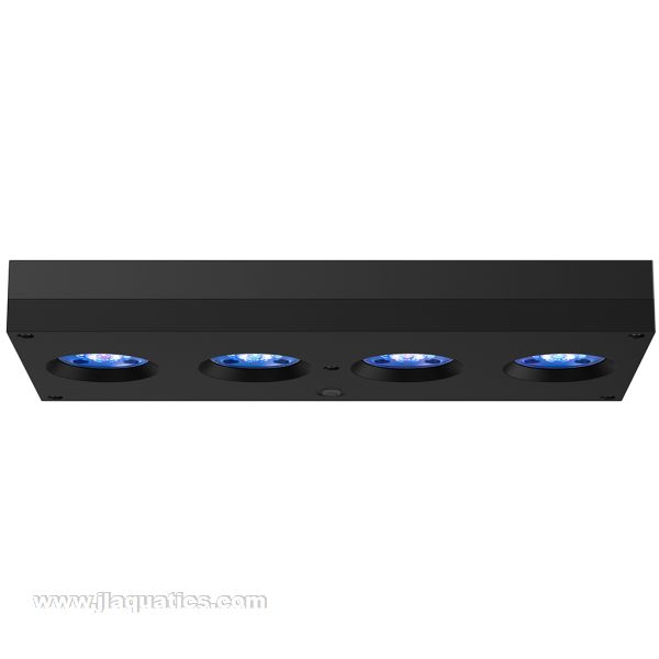 Black AI Hydra 64HD front view ready to light an aquarium.