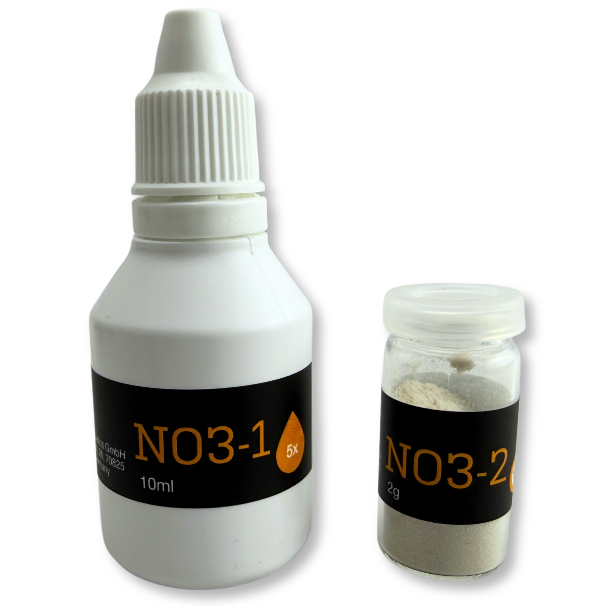 Nyos Nitrate Test Kit testing materials closeup