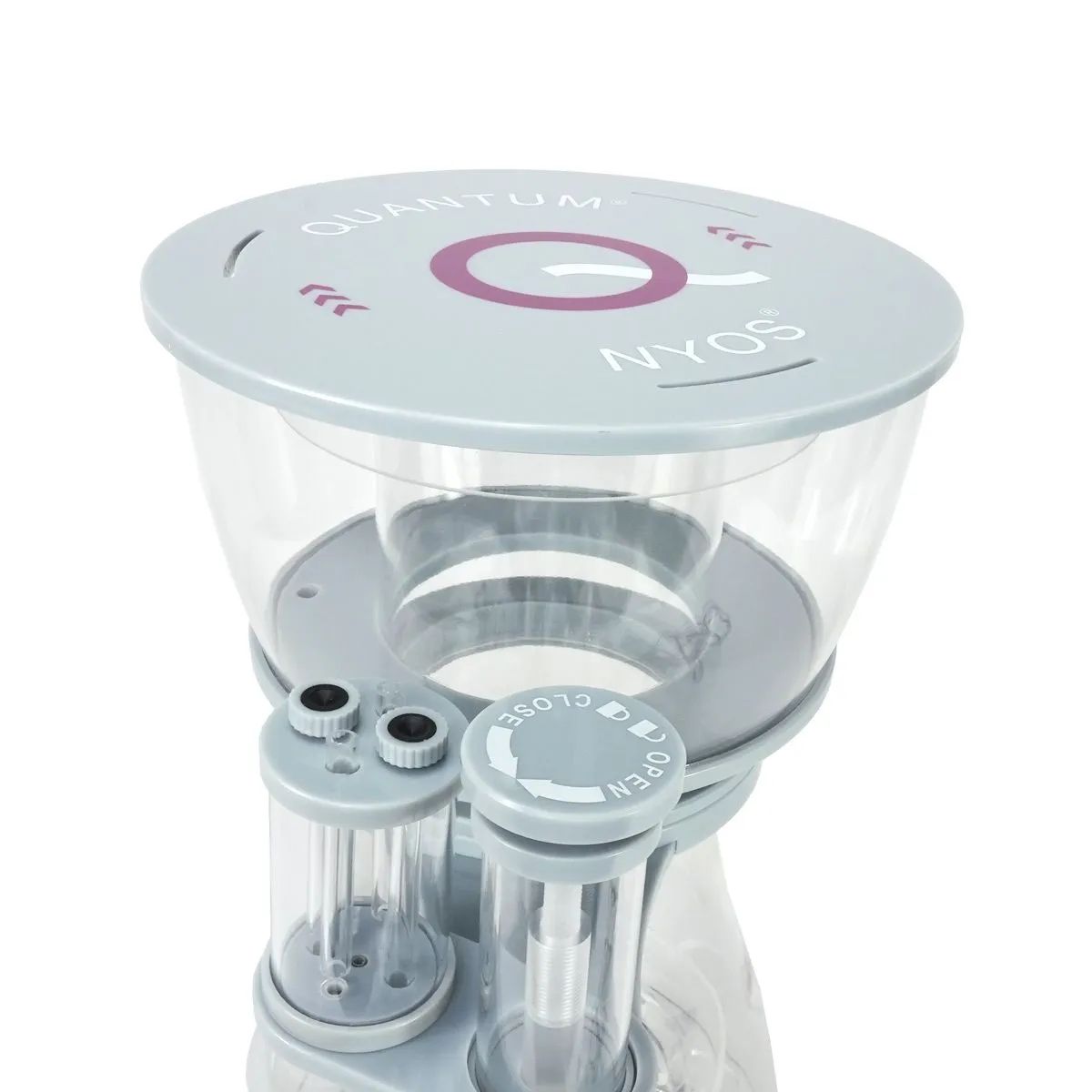 Nyos Quantum 300 EQ Protein Skimmer has a large collection cup.