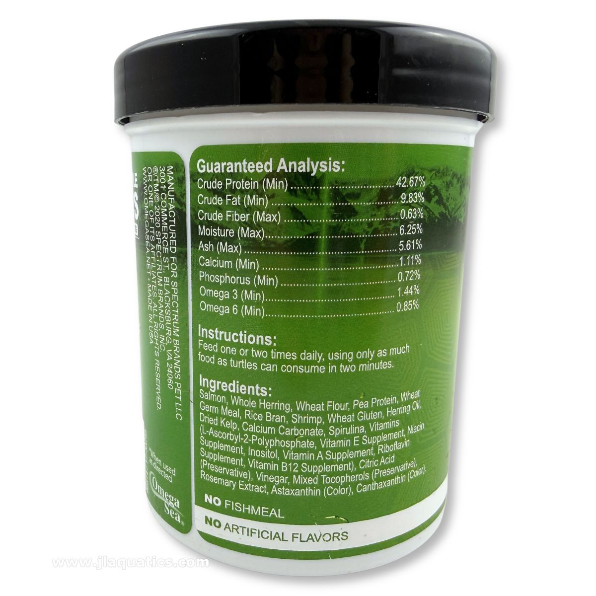Omega One Juvenile Turtle Pellets - 99 Gram nutrition, instructions, and ingredients