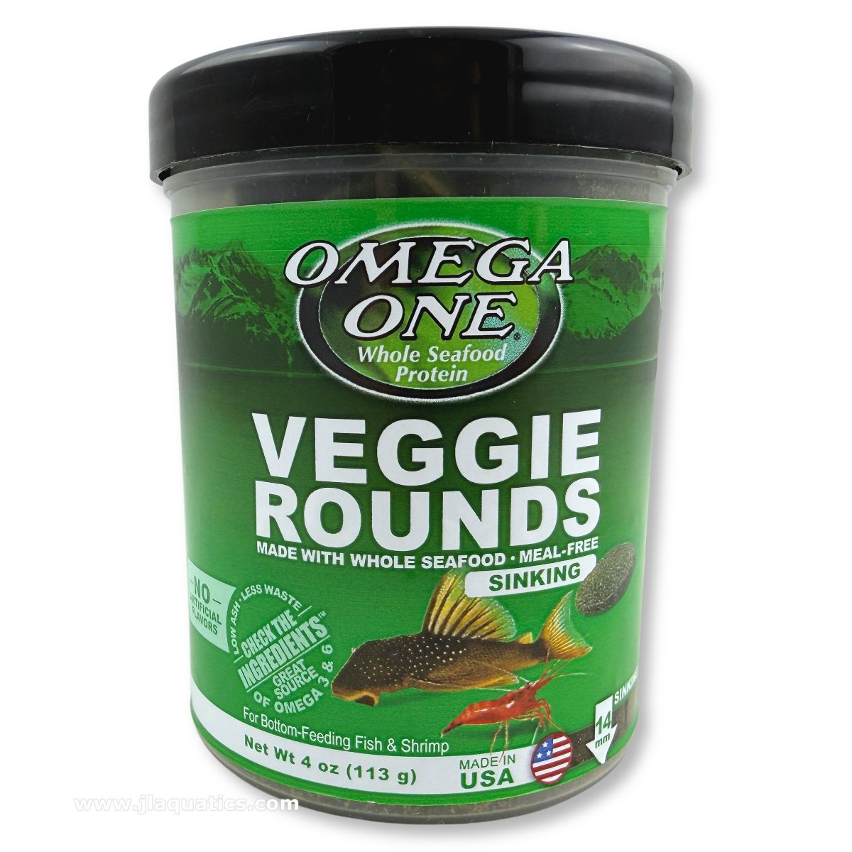 Omega One Veggie Rounds Fish Food - 113 Gram