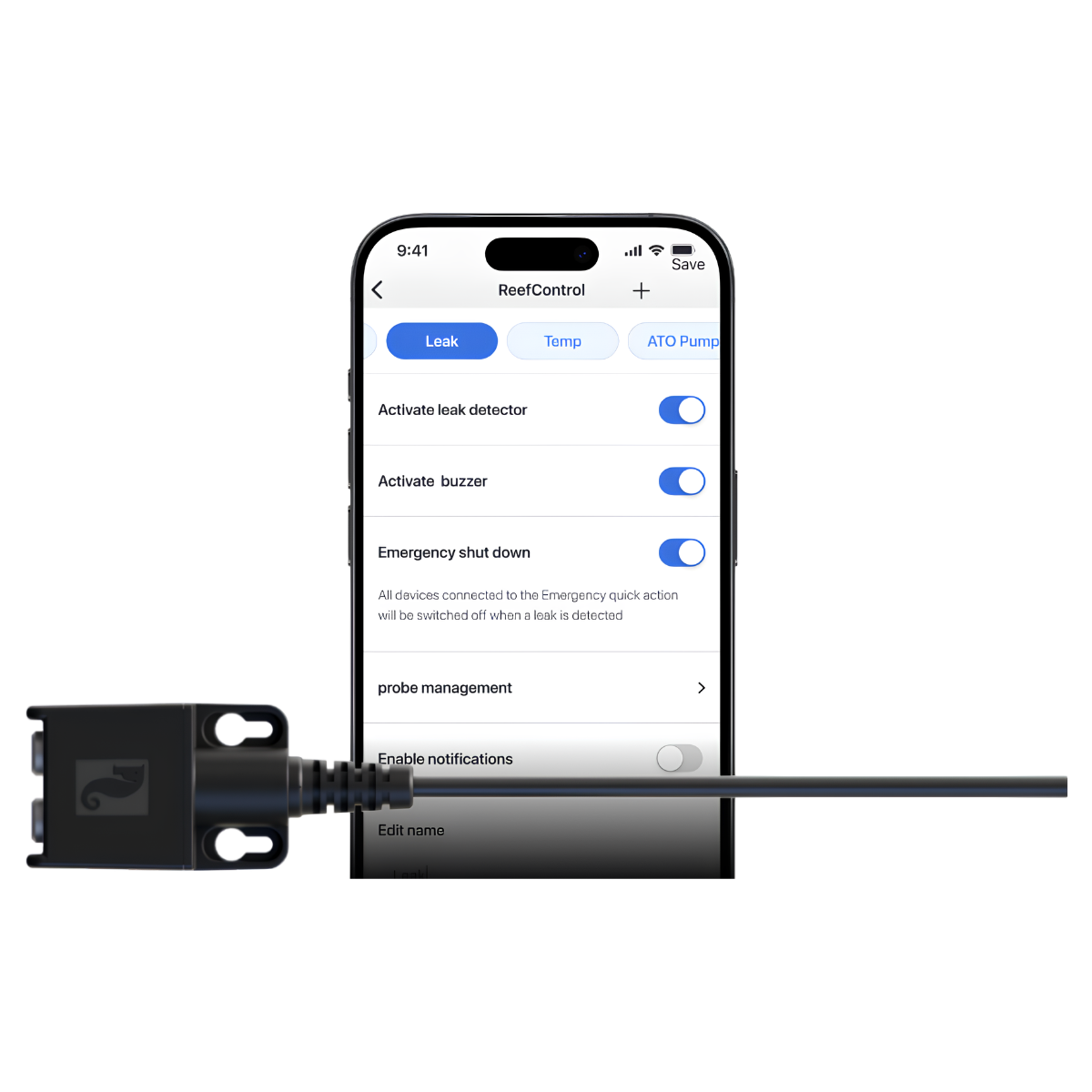 Red Sea ReefSense Leak Detector app connectivity