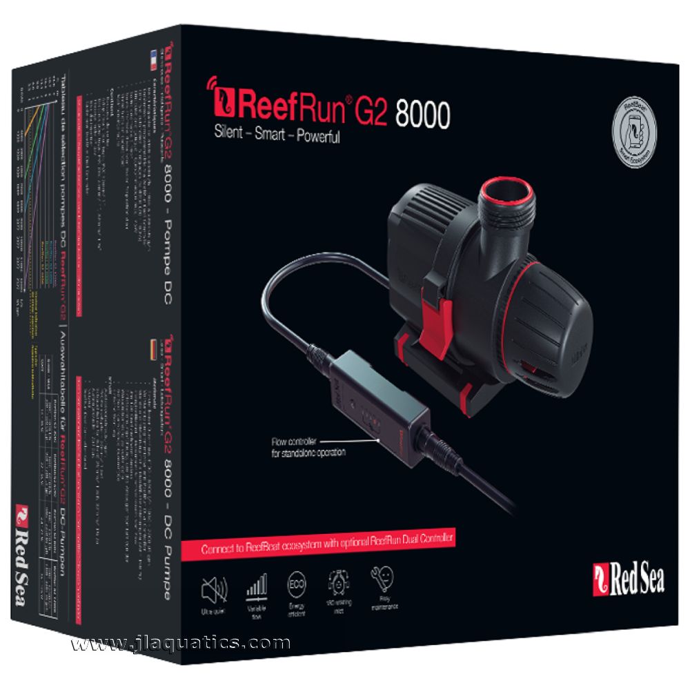 Packaging of the Red Sea ReefRun G2 8000 DC Pump