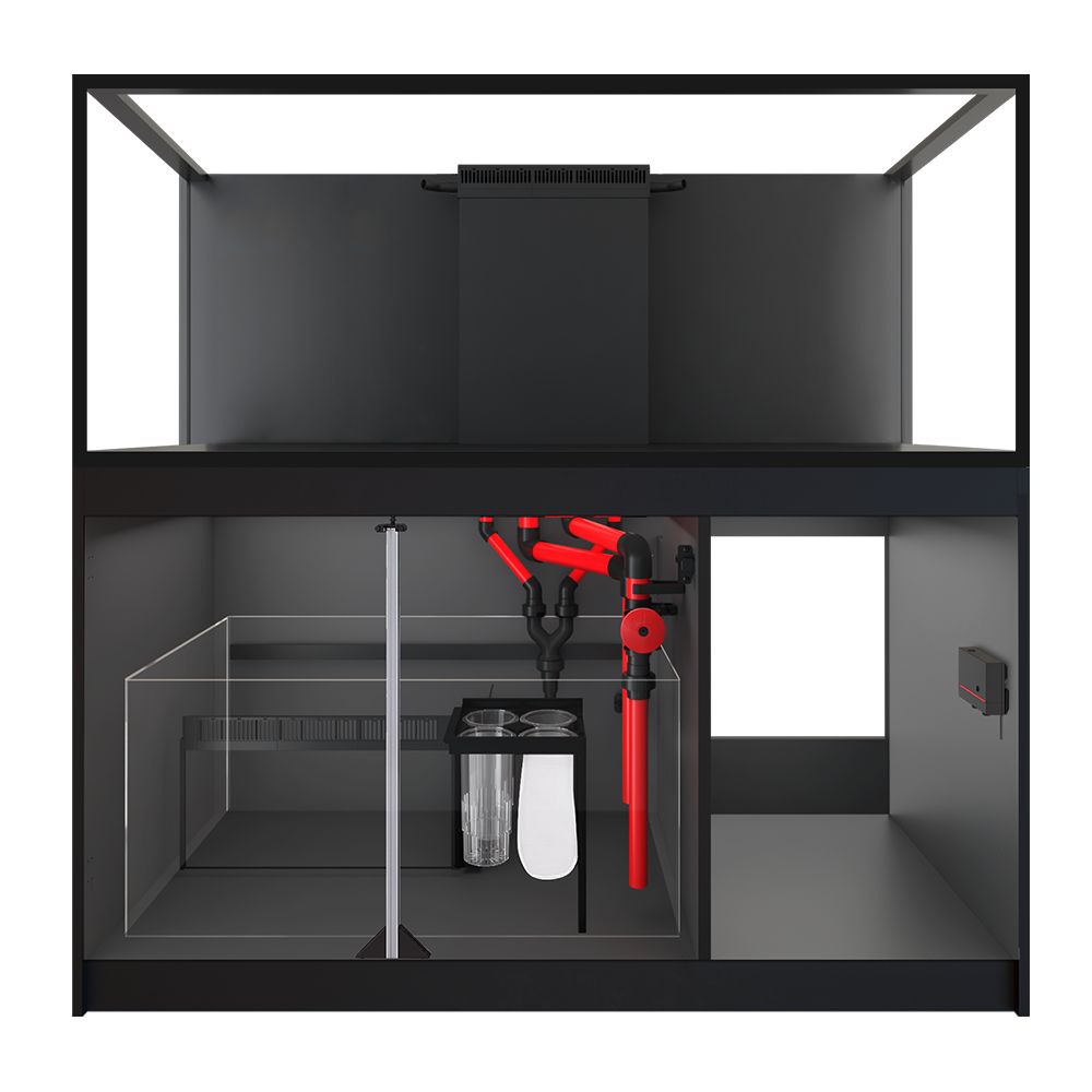 Red Sea Reefer 625 G3 - Black Cabinet with doors not attached.