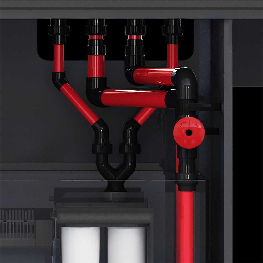 Precision valves and sump plumbing for the Red Sea Reefer 350 G3