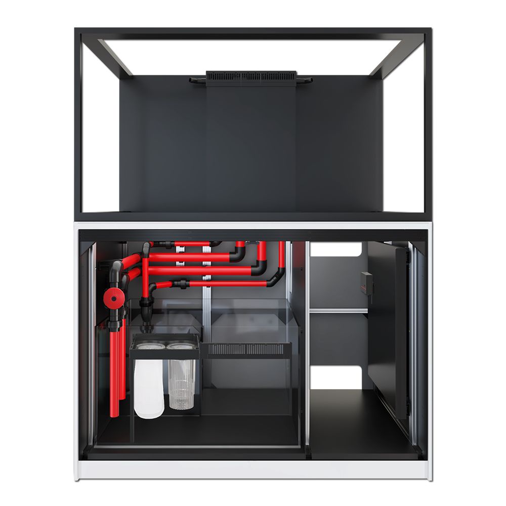 Red Sea Reefer S-550 G3 - White Cabinet with doors removed