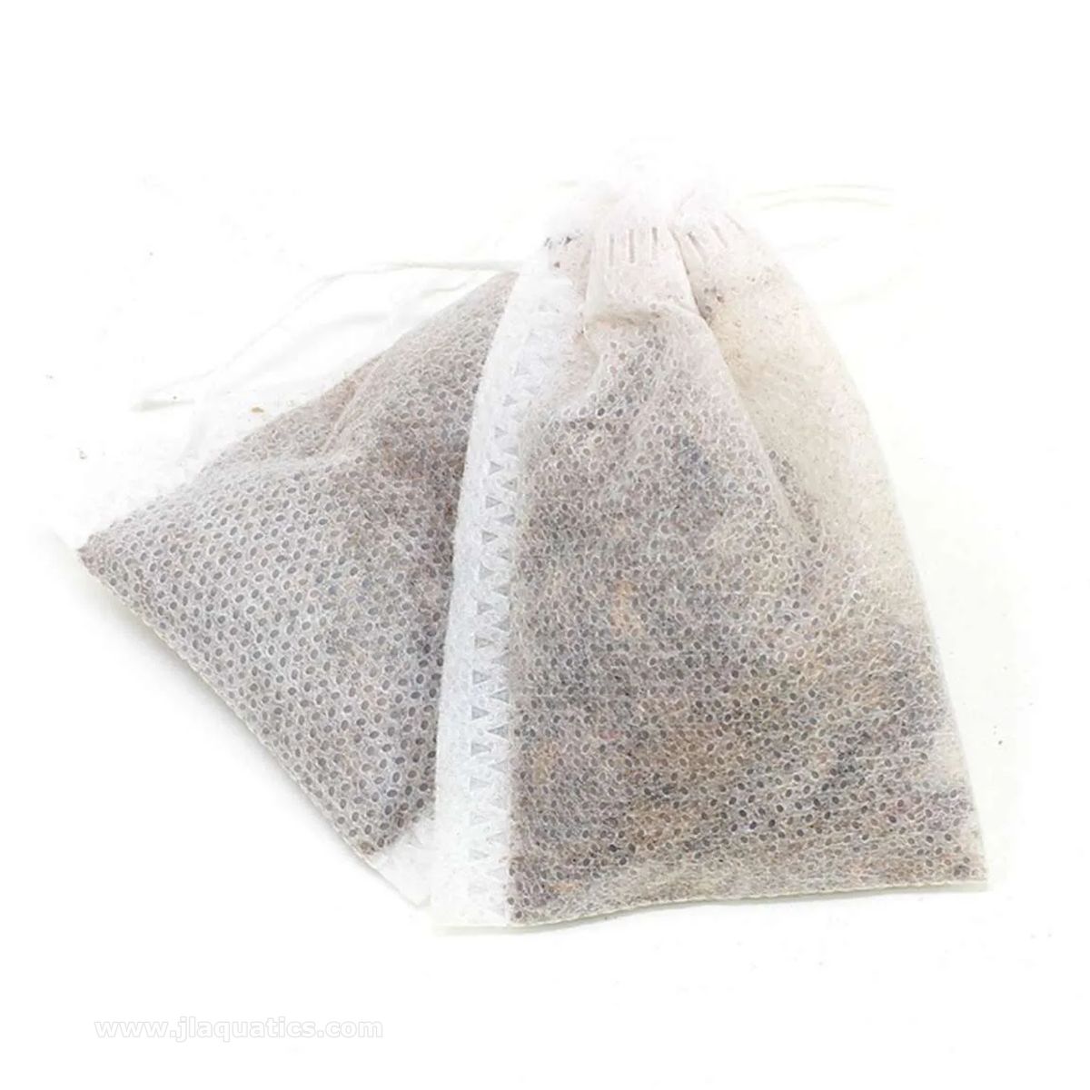 Seachem Catappa Tea Bags - 12 Pack, tea bag close-up with Indian Almond Tree leaves