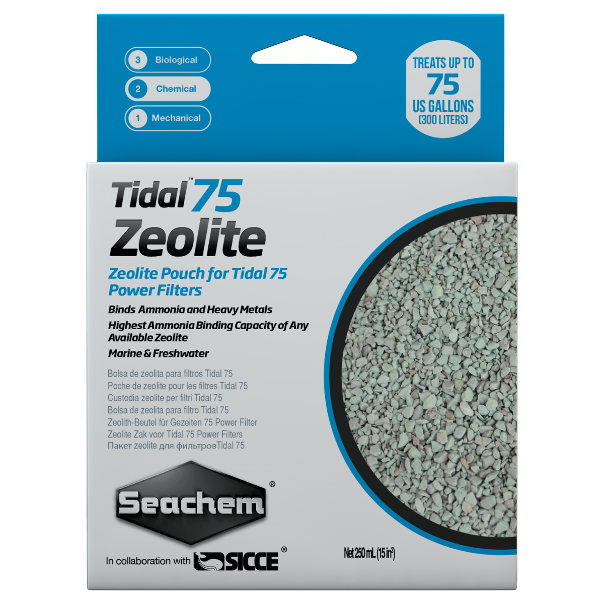 Seachem Tidal 75 Zeolite - 250 mL