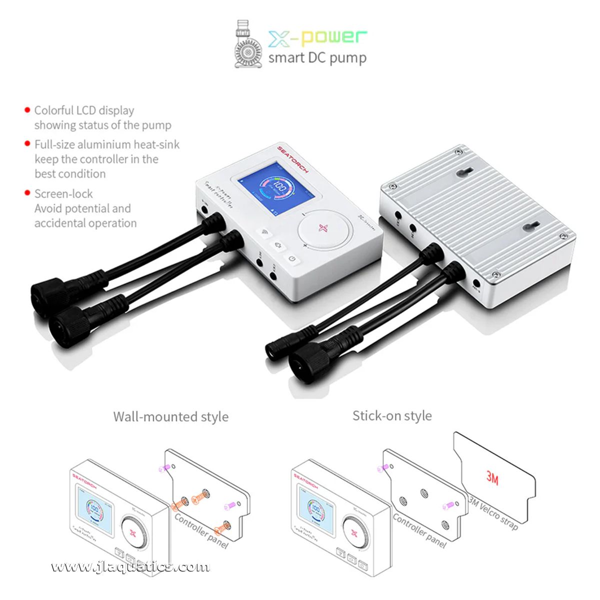 Seatorch X-Power Smart DC Pump - 3000 and smart controller with colorful LCD display 
