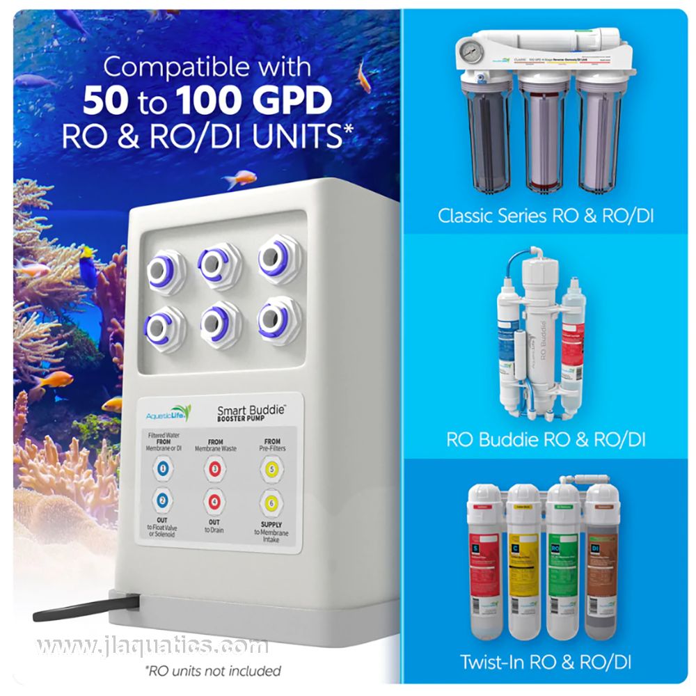 Aquatic Life Smart Buddie RO Booster Pump and the type of RO units it will work with