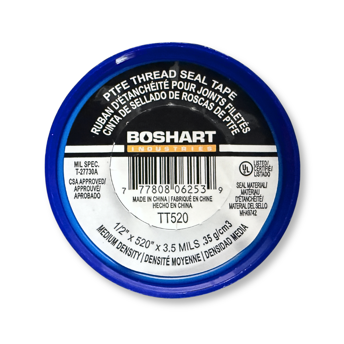 1/2 Inch Teflon Tape Roll - 40 Foot