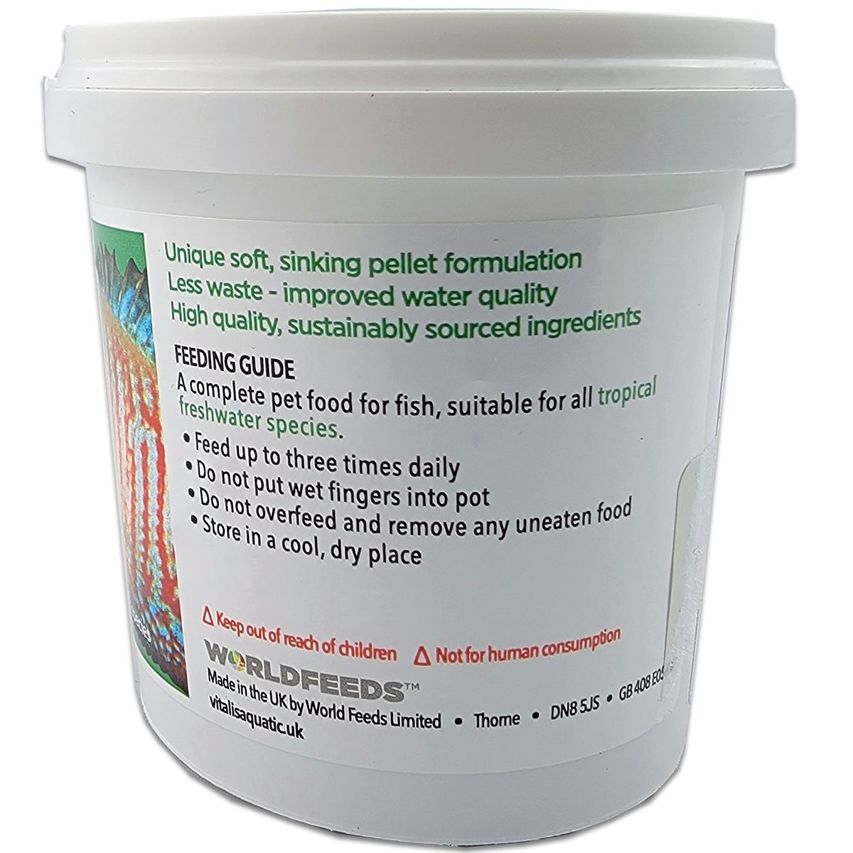 Vitalis Tropical Pellets feeding guide and features
