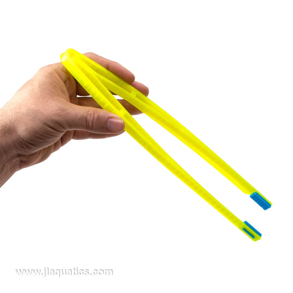 Vivid Creative Never Rust Aquarium Tweezers in use, close-up