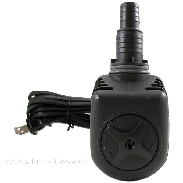 Sicce Syncra 0.5 Water Pump front view of flow control and inlet/outlet