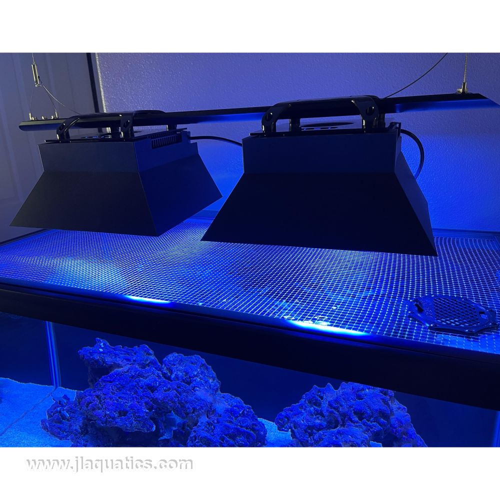 Ecotech XR15 60d 3 Side Light Spill Shade - 5 Inch over aquarium